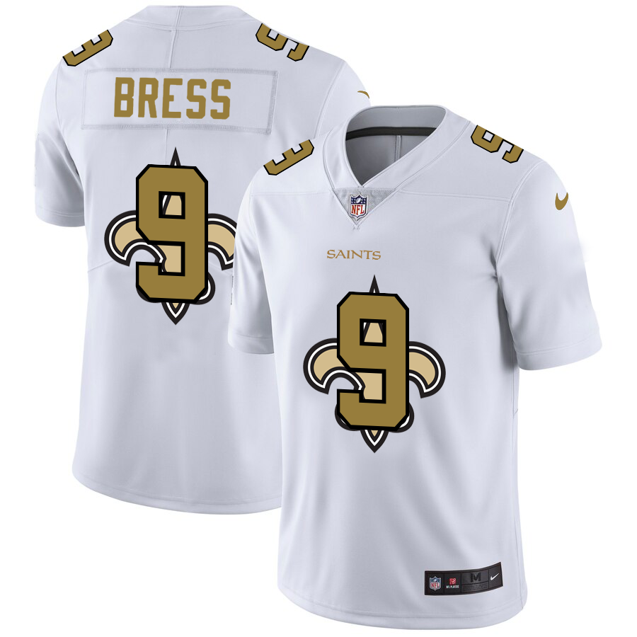 2020 New Men New Orleans Saints #9 Brees white  Limited NFL Nike jerseys->new orleans saints->NFL Jersey